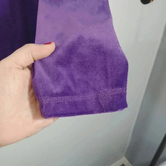 Woman Within Velvet Top Long Sleeve Royal Purple Soft Cozy - Picture 13 of 16